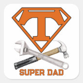 Superheld van de Gereedschapman Vierkante Sticker (Voorkant)