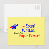 Superheld van de sociale werker briefkaart (Voorkant / Achterkant)