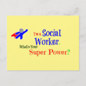 Superheld van de sociale werker briefkaart (Voorkant)