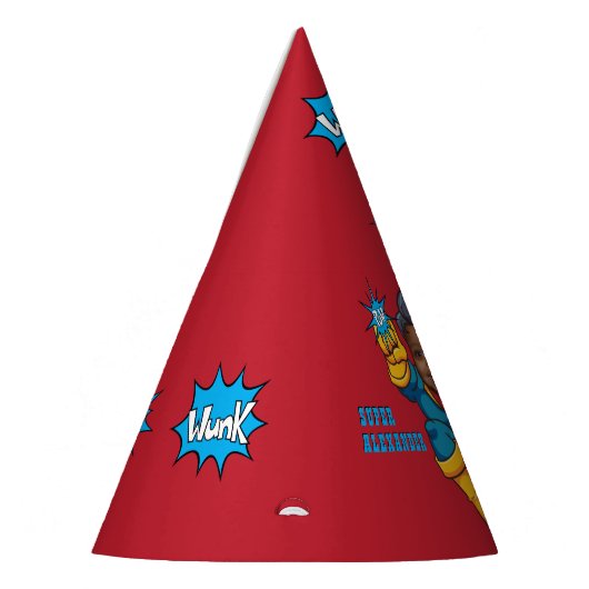 Superheld van superheld van het superspeciale Kind Feesthoedjes (Links)