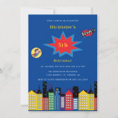 Superheld veranderlijke leeftijd kinderen verjaard kaart (Voorkant)