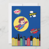 Superheld veranderlijke leeftijd kinderen verjaard kaart (Achterkant)