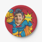Superheld 🦸 Verjaardag Fantastisch Vliegend Kind Papieren Bordje (Voorkant)