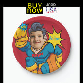 Superheld 🦸 Verjaardag Fantastisch Vliegend Kind Papieren Bordje