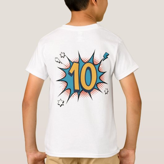 Superheld verjaardag meisjes outfit top (Achterkant)