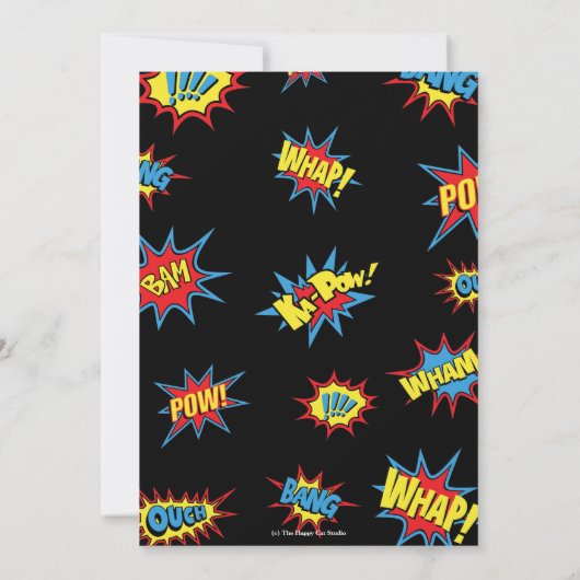 Superheld Verjaardag Party Boy Girl Afbeelding Fot Kaart (Achterkant)