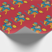 Superheld 🦸 Verjaardag Persoonlijke Foto-cadeaupa Cadeaupapier (Hoek)