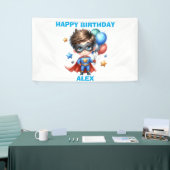 Superheld Verjaardagsbanner | Kinderfeestje Decora Spandoek (Beurs)