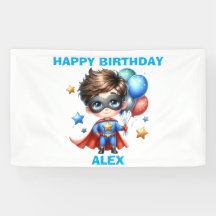 Superheld Verjaardagsbanner | Kinderfeestje Decora