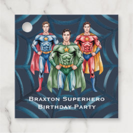 Superheld verjaardagsfeest voor jongens Bedankt Bedankjes Labels
