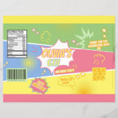 Superheld Verjaardagsfeest Voorkeur Chip Bag Wrapp Flyer (Voorkant)
