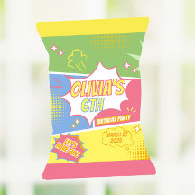 Superheld Verjaardagsfeest Voorkeur Chip Bag Wrapp