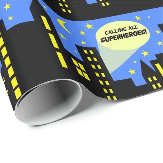Superheld verpakkingspapier | superheld | tafellak cadeaupapier (Rol Hoek)