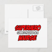 Superheld...Verpleegster Briefkaart (Voorkant / Achterkant)