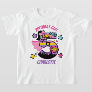 Superheld vijfde verjaardag meisje 5e supermeisje t-shirt