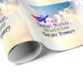 Superheld voor maatschappelijk werkers cadeaupapier (Rol Hoek)