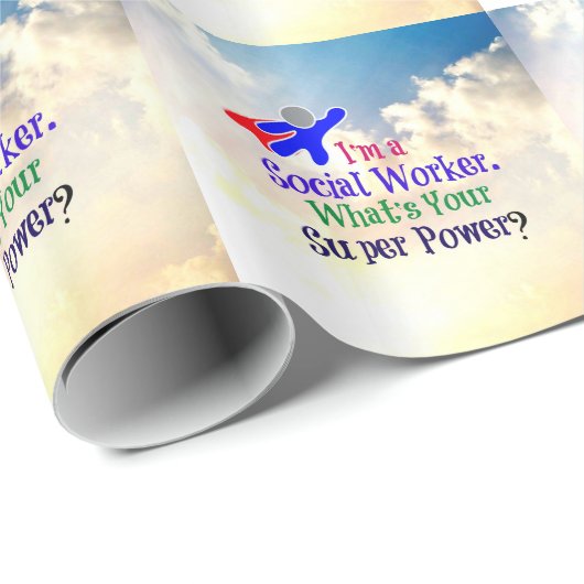 Superheld voor maatschappelijk werkers cadeaupapier (Rol Hoek)