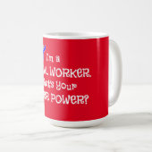 Superheld voor maatschappelijk werkers koffiemok (Voorkant rechts)