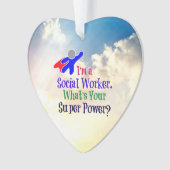 Superheld voor maatschappelijk werkers ornament (voorkant)