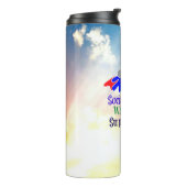 Superheld voor maatschappelijk werkers thermosbeker (Gedraaid links)