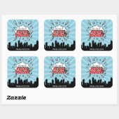 Superheld vriend Comic Valentijn Stickers (Vel)