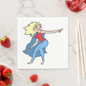 Superheld Vrouw Servet (Insitu)
