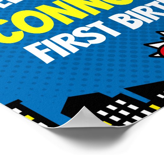 Superheld Welkomstteken Poster (Hoek)