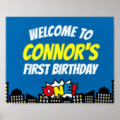 Superheld Welkomstteken Poster (Voorkant)