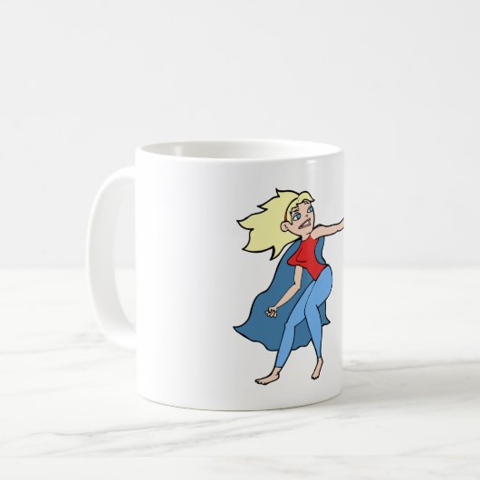 Superheld Woman Koffiemok (Voorkant links)