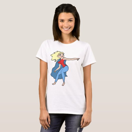 Superheld Woman T-shirt (Voorkant volledig)