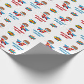 Superheld Wrapping Paper (Boy Persoonlijke Naam) Cadeaupapier (Hoek)