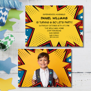 Superhelden Assemble Pop Art Verjaardag Jongens Kaart