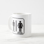 Superhelden Badkamer Grappige Mok (Voorkant links)