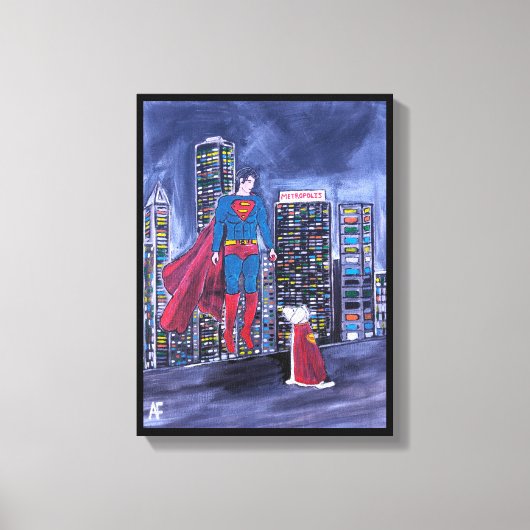 Superhelden Beste Vriendin Schilderij van Alfred F Canvas Afdruk (Voorkant)