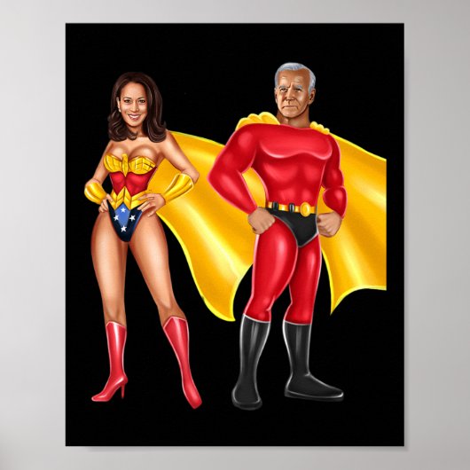 Superhelden Biden &amp; Kamala Harris 2021 Poster (Voorkant)