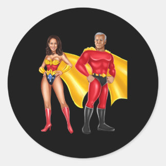 Superhelden Biden & Kamala Harris 2021 Ronde Sticker