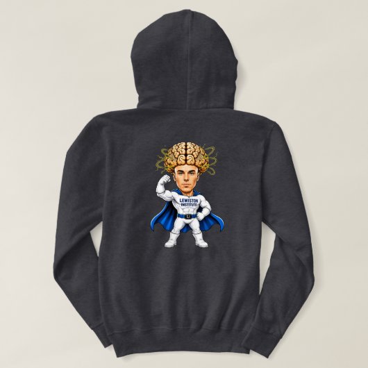 Superhelden Brein Kracht Hoodie (Design achterkant)