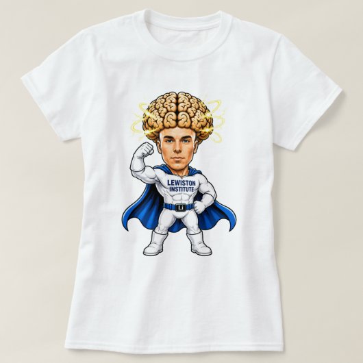 Superhelden Brein Kracht T-shirt (Design voorkant)