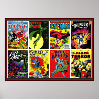 superhelden Comic Book Compilation Poster