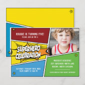 Superhelden Feest Kaart (Voorkant / Achterkant)