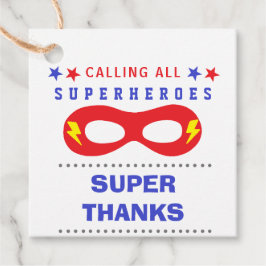 Superhelden Feest Super bedankt Bedankjes Labels