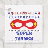 Superhelden Feest Super bedankt Bedankjes Labels (Voorkant)