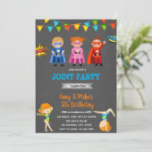 Superhelden gymnastische gezamenlijke partij kaart (Staand voorkant)