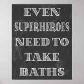 Superhelden hebben baden nodig poster (Voorkant)