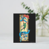 Superhelden in actie briefkaart (Staand voorkant)