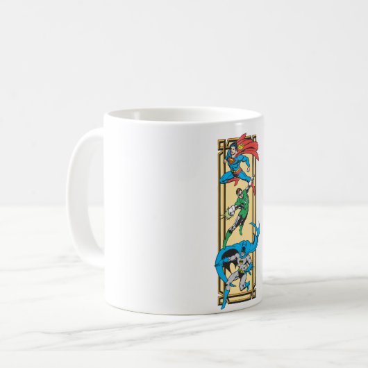 Superhelden in actie koffiemok (Voorkant links)