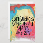 superhelden-inspirerend- briefpapier (Voorkant / Achterkant)