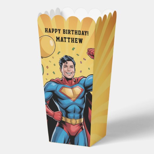 Superhelden Jongens Verjaardagsfeestje Bedankdoosjes (Voorkant)