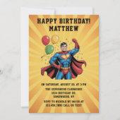 Superhelden Jongens Verjaardagsfeestje Kaart (Voorkant)