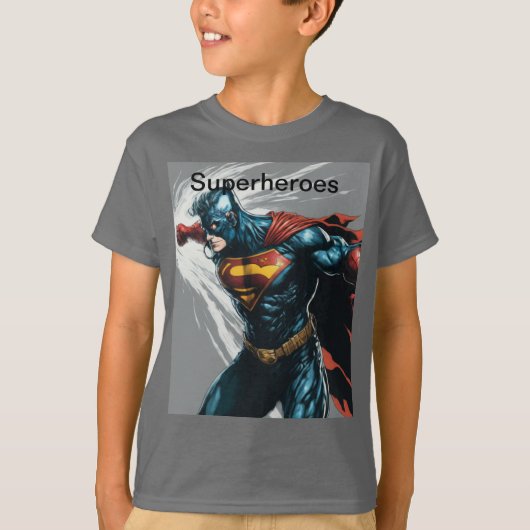 Superhelden kinder T-shirt (Voorkant)